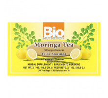 Травяные сборы и чаи Bio Nutrition, Moringa Tea, лимон, без кофеина, 30 чайных пакетиков, 58,8 г (2,1 унции)
