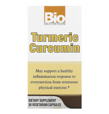 Имбирь и куркума Bio Nutrition, Куркумин, куркумин, 50 вегетарианских капсул