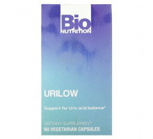 Растительные экстракты и настойки Bio Nutrition, Urilow, 60 вегетарианских капсул