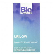 Растительные экстракты и настойки Bio Nutrition, Urilow, 60 вегетарианских капсул