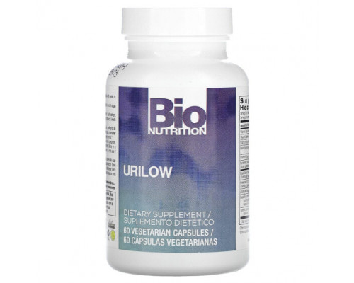 Растительные экстракты и настойки Bio Nutrition, Urilow, 60 вегетарианских капсул Растительные экстракты и настойки Bio Nutrition, Urilow, 60 вегетарианских капсул