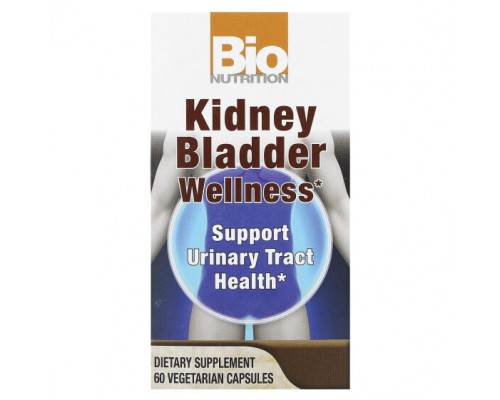 Здоровье мочеполовой системы Bio Nutrition, Kidney Bladder Wellness, 60 вегетарианских капсул Здоровье мочеполовой системы Bio Nutrition, Kidney Bladder Wellness, 60 вегетарианских капсул