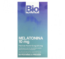 БАДы Bio Nutrition, Мелатонин, 10 мг, 60 таблеток