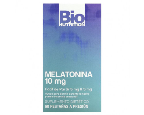 БАДы Bio Nutrition, Мелатонин, 10 мг, 60 таблеток БАДы Bio Nutrition, Мелатонин, 10 мг, 60 таблеток