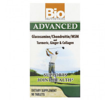 Для мышц и суставов Bio Nutrition, Advanced, глюкозамин / хондроитин / МСМ и куркума, имбирь и коллаген, 90 таблеток