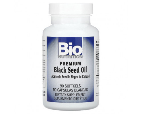 Растительные масла Bio Nutrition, Масло черного тмина премиального качества, 90 мягких таблеток Растительные масла Bio Nutrition, Масло черного тмина премиального качества, 90 мягких таблеток