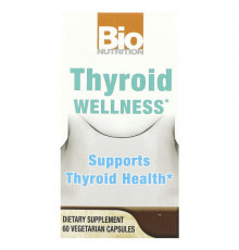 Растительные экстракты и настойки Bio Nutrition, Thyroid Wellness, 60 вегетарианских капсул