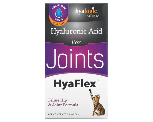 Hyalogic LLC, HyaFlex, для кошек, гиалуроновая кислота для суставов, 30 мл (1 унция) Hyalogic LLC, HyaFlex, для кошек, гиалуроновая кислота для суставов, 30 мл (1 унция)