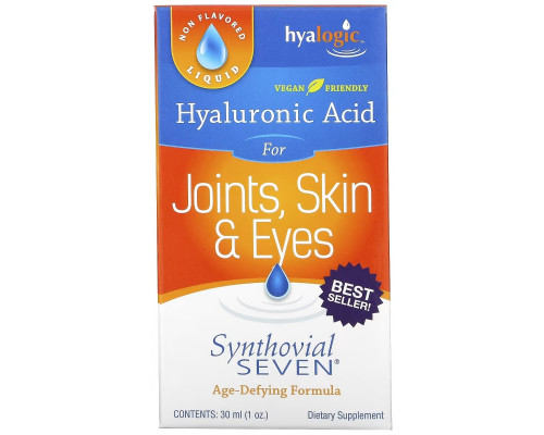 Hyalogic LLC Synthovial 7 жидкая гиалуроновая кислота 1 унция (30 мл) Hyalogic LLC Synthovial 7 жидкая гиалуроновая кислота 1 унция (30 мл)