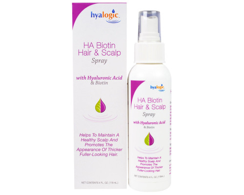 Hyalogic LLC, HA Biotin Hair & Scalp Spray, 4 fl oz (118 ml) Hyalogic LLC, HA Biotin Hair & Scalp Spray, 4 fl oz (118 ml)