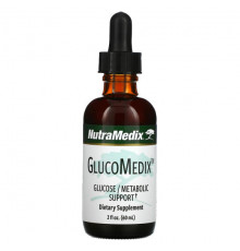 Растительные экстракты и настойки NutraMedix, GlucoMedix, поддержка глюкозы и метаболизма, 60 мл (2 унции)