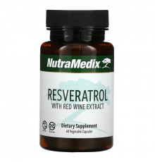 NutraMedix, Resveratrol with Red Wine Extract, 60 Vegetable Capsules