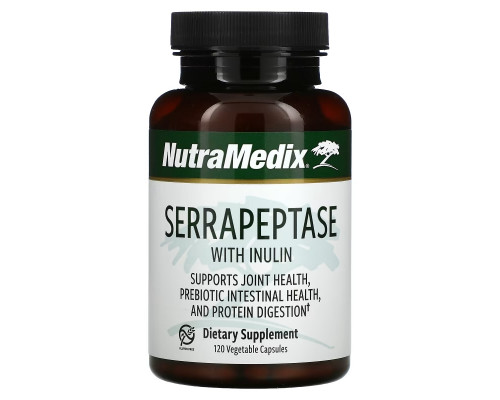 NutraMedix, Serrapeptase with Inulin, 120 Vegetable Capsules NutraMedix, Serrapeptase with Inulin, 120 Vegetable Capsules
