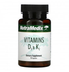 NutraMedix, Vitamins D3 & K2, 90 Capsules