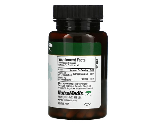 NutraMedix, Vitamins D3 & K2, 90 Capsules NutraMedix, Vitamins D3 & K2, 90 Capsules