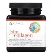 Для мышц и суставов Youtheory, Joint Collagen, 60 вегетарианских капсул