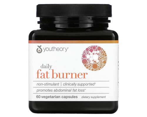 Youtheory, Daily Fat Burner, 60 Vegetarian Capsules Youtheory, Daily Fat Burner, 60 Vegetarian Capsules