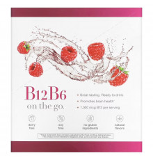 Youtheory, B12B6 On The Go, Raspberry, 12 Packets, 1 fl oz (30 ml) Each