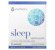 Для здорового сна Youtheory, Sleep, ночной порошок, 21 пакетик по 5,73 г (0,2 унции)
