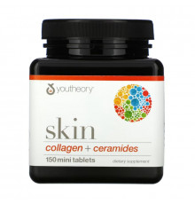 Youtheory, Skin, Collagen + Ceramides, 150 Min Tablets