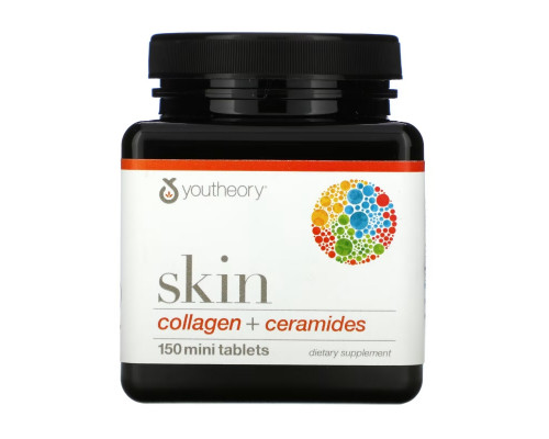 Youtheory, Skin, Collagen + Ceramides, 150 Min Tablets Youtheory, Skin, Collagen + Ceramides, 150 Min Tablets