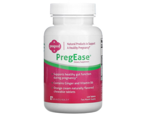 Fairhaven Health, PregEase, Orange Cream, 120 Tablets Fairhaven Health, PregEase, Orange Cream, 120 Tablets