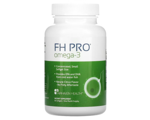 Fairhaven Health, FH Pro Omega-3, Natural Citrus, 90 Softgels Fairhaven Health, FH Pro Omega-3, Natural Citrus, 90 Softgels
