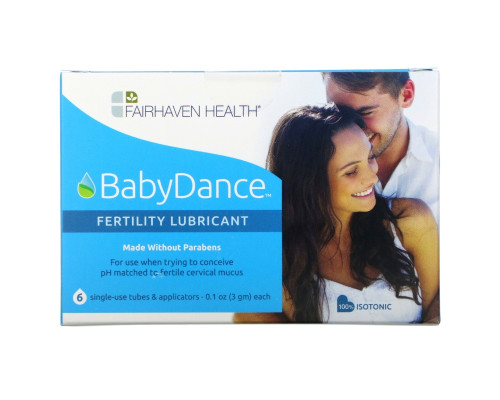 Fairhaven Health, Isolove, BabyDance Fertility Lubricant, 6 Single-Use Tubes & Applicators, 0.1 oz (3 g) Each Fairhaven Health, Isolove, BabyDance Fertility Lubricant, 6 Single-Use Tubes & Applicators, 0.1 oz (3 g) Each