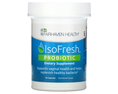 Fairhaven Health, Пробиотик IsoFresh, 30 капсул Fairhaven Health, Пробиотик IsoFresh, 30 капсул