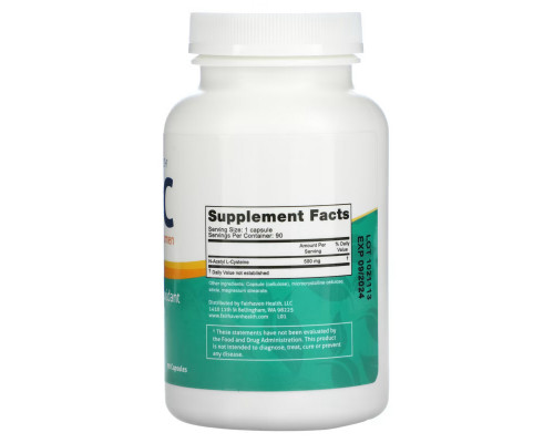 Fairhaven Health, NAC for Men and Women, 500 mg, 90 Capsules Fairhaven Health, NAC for Men and Women, 500 mg, 90 Capsules