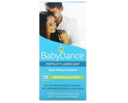 Женское здоровье Fairhaven Health, Baby Dance, лубрикант для зачатия, 1 универсальный тюбик с 10 одноразовыми аппликаторами Женское здоровье Fairhaven Health, Baby Dance, лубрикант для зачатия, 1 универсальный тюбик с 10 одноразовыми аппликаторами