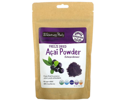 Wilderness Poets LLC, Organic Freeze Dried Acai Powder, 3.5 oz (99 g) Wilderness Poets LLC, Organic Freeze Dried Acai Powder, 3.5 oz (99 g)