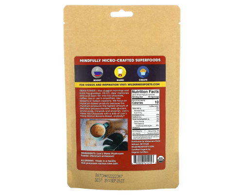 Wilderness Poets LLC, Organic Lions Mane Mushroom Powder, 3.5 oz (99 g) Wilderness Poets LLC, Organic Lions Mane Mushroom Powder, 3.5 oz (99 g)