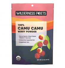 Wilderness Poets, Living Raw Foods, Порошок Ягоды Камю Камю, 3,5 унции (99 г)