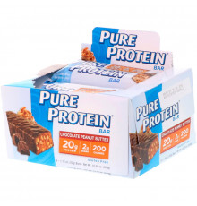 Pure Protein, Батончик, шоколадное арахисовое масло, 6 батончиков, 50 г (1,76 унций) каждый