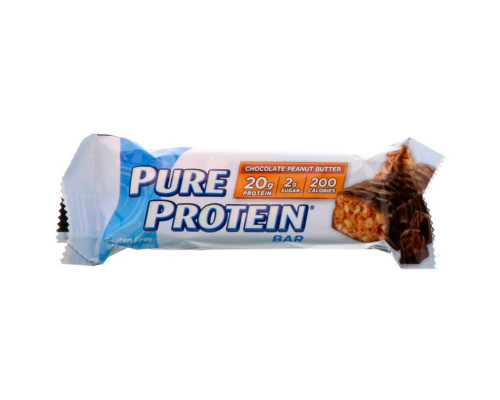 Pure Protein, Батончик, шоколадное арахисовое масло, 6 батончиков, 50 г (1,76 унций) каждый Pure Protein, Батончик, шоколадное арахисовое масло, 6 батончиков, 50 г (1,76 унций) каждый