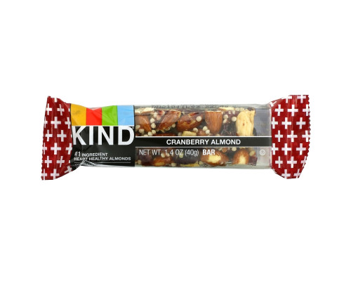 KIND Bars Kind Plus батончики с клюквой миндалем и антиоксидантами 12 батончиков по 14 унции (40 г) каждый KIND Bars Kind Plus батончики с клюквой миндалем и антиоксидантами 12 батончиков по 14 унции (40 г) каждый