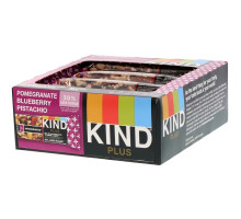 KIND Bars Батончики Plus гранат фисташки черника + антиоксиданты 12 батончиков 14 унции (40 г) каждый