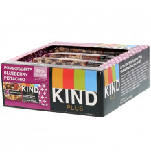 KIND Bars Батончики Plus гранат фисташки черника + антиоксиданты 12 батончиков 14 унции (40 г) каждый