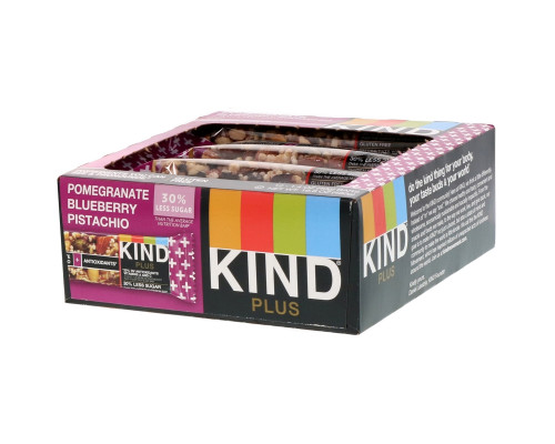 KIND Bars Батончики Plus гранат фисташки черника + антиоксиданты 12 батончиков 14 унции (40 г) каждый KIND Bars Батончики Plus гранат фисташки черника + антиоксиданты 12 батончиков 14 унции (40 г) каждый