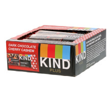 KIND Батончики Kind Plus с темным шоколадом, вишней, кешью + антиоксиданты 12 батончиков1,4 унции (40 г) каждый