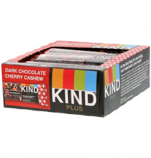 KIND Батончики Kind Plus с темным шоколадом, вишней, кешью + антиоксиданты 12 батончиков1,4 унции (40 г) каждый