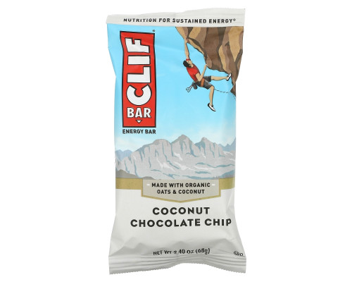 Clif Bar, Energy Bar, Coconut Chocolate Chip, 12 Bars, 2.40 oz (68 g) Each Clif Bar, Energy Bar, Coconut Chocolate Chip, 12 Bars, 2.40 oz (68 g) Each