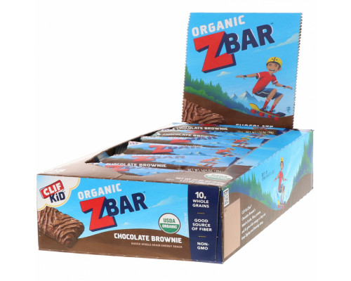 Clif Bar, Clif Kid, Organic Z Bar, Chocolate Brownie, 18 Bars, 1.27 oz (36 g) Per Bar Clif Bar, Clif Kid, Organic Z Bar, Chocolate Brownie, 18 Bars, 1.27 oz (36 g) Per Bar