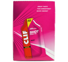 Clif Bar Shot Energy Gel Razz 24 Packets 1.2 oz (34 g) Each