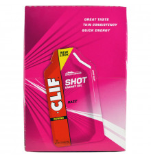Clif Bar Shot Energy Gel Razz 24 Packets 1.2 oz (34 g) Each