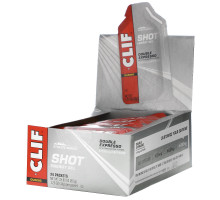 Clif Bar Shot Турбо-энергетический напиток двойной Экспрессо + кофеин 24 пакета 1.2 унций (34 г) каждый
