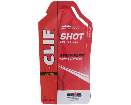 Clif Bar Shot Энергетический гель Клубника + Кофеин 24 пакетика 1.2 унций (34 г) каждый Clif Bar Shot Энергетический гель Клубника + Кофеин 24 пакетика 1.2 унций (34 г) каждый