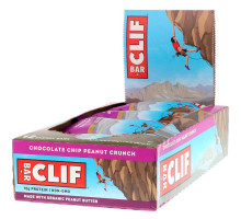 Clif Bar, Энергетический батончик, шоколадная крошка и персик, 12 батончиков, 2,40 унции (68 г) каждый