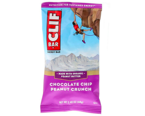 Clif Bar, Энергетический батончик, шоколадная крошка и персик, 12 батончиков, 2,40 унции (68 г) каждый Clif Bar, Энергетический батончик, шоколадная крошка и персик, 12 батончиков, 2,40 унции (68 г) каждый